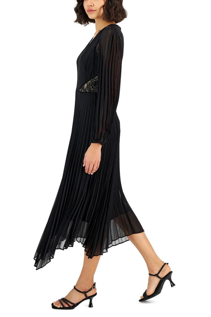 Taylor 2340M Long Sleeve Lace Cocktail Midi Dress