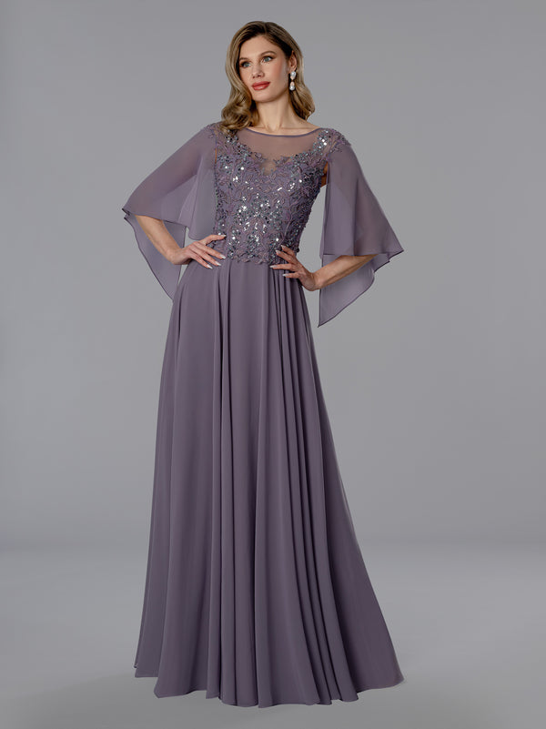 Long Formal Cape Mother of the Bride Dress Stella Couture 25351