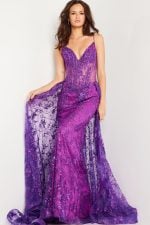 Prom Dresses Long Prom Formal Glitter Dress Amythyst