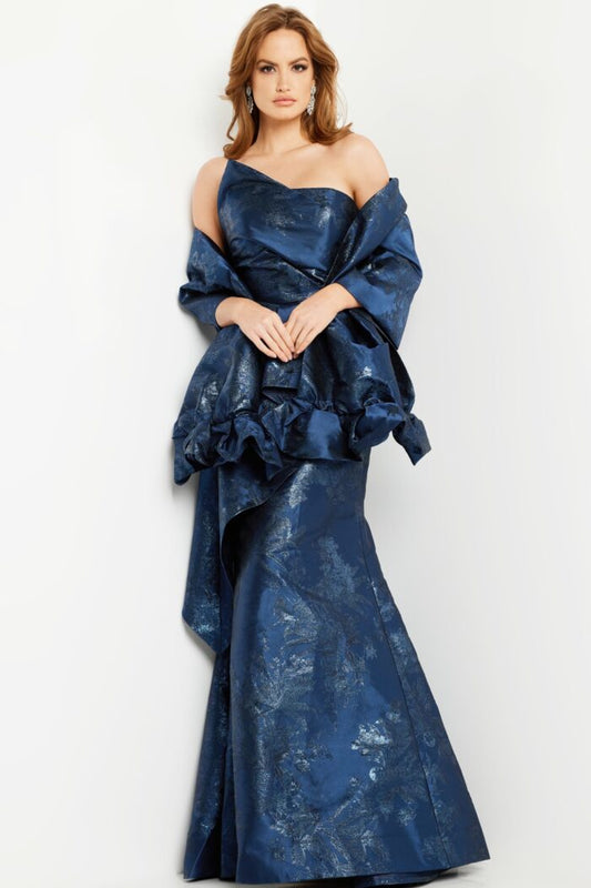 Formal Dresses Long Evening Mermaid Ruffle Formal Dress Navy