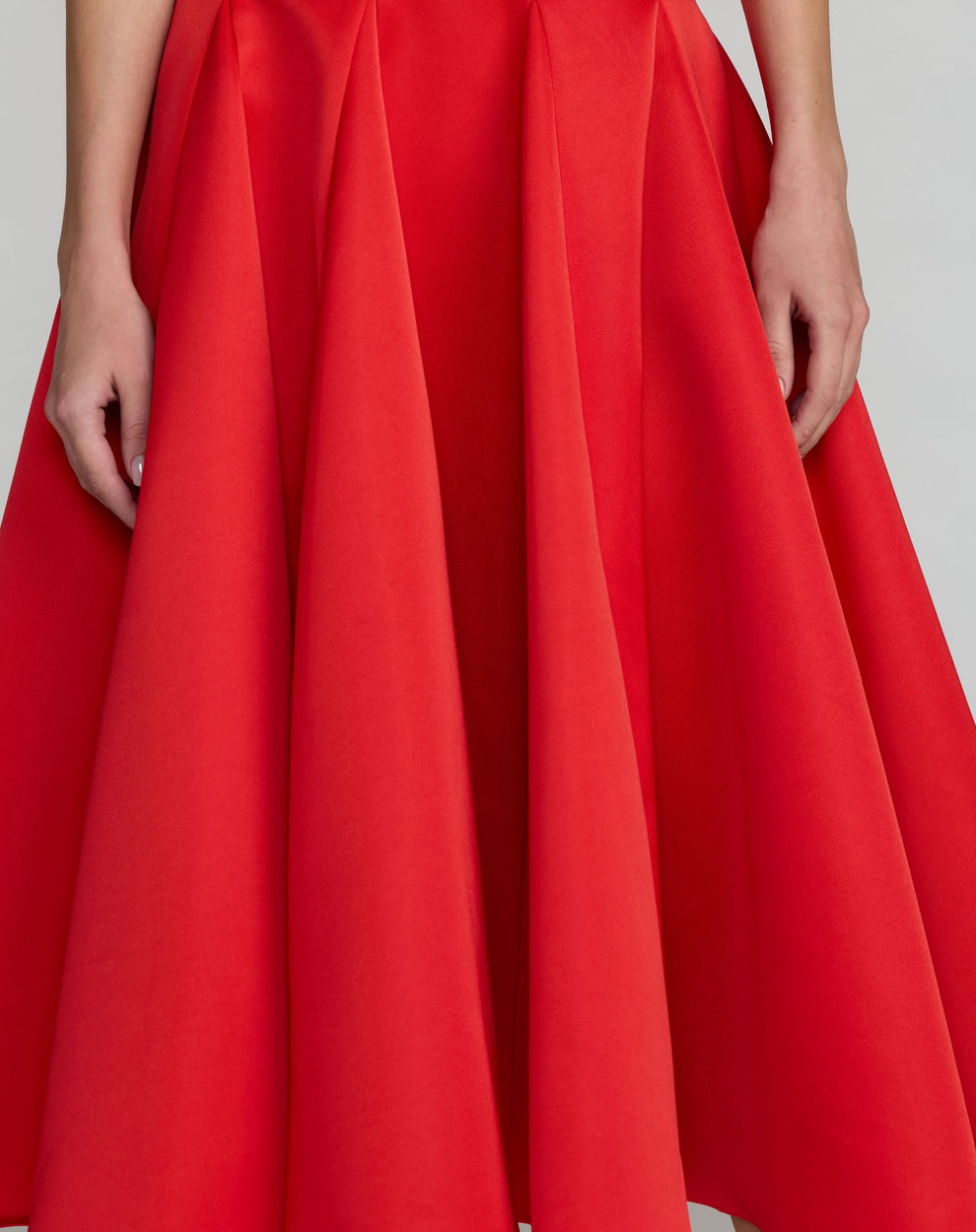 One-Shoulder Tea-Length Satin Cocktail A-Line Mac Duggal 2364