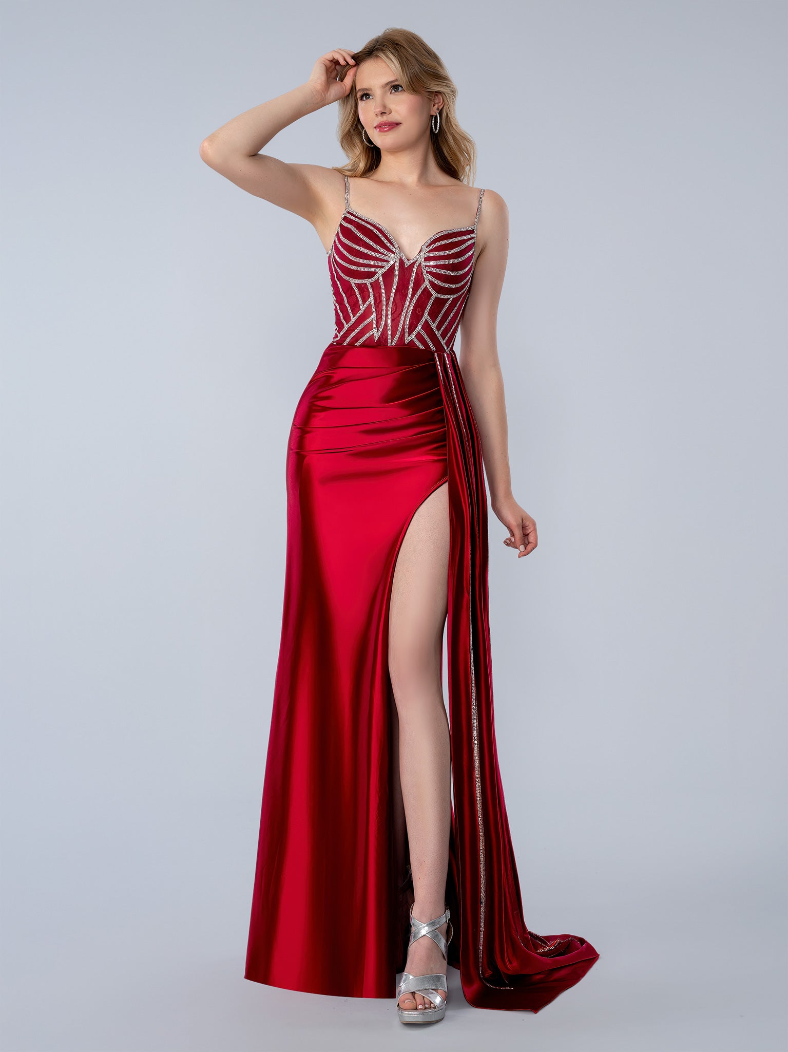 stella formal dresses Stella Couture 24185 Long Formal Beaded Prom Applique Dress