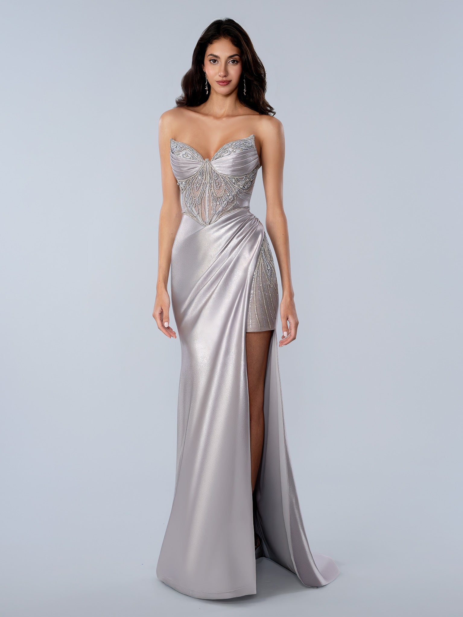 Stella Couture 26156 Fitted Beaded Glitter Prom Dress The Dress Outlet Stella Couture 26156 Fitted Beaded Glitter Prom Dress The Dress Outlet