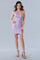 Cocktail Dresses Short Sequin Homecoming Cocktail  Fitted Dress Lilac