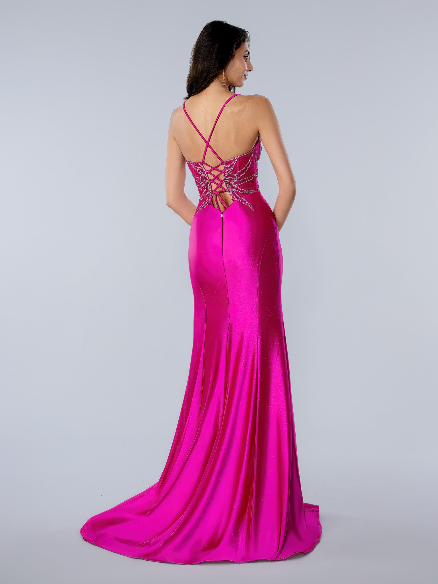 Prom Dresses Long Formal Beaded Prom Dress Fuchsia