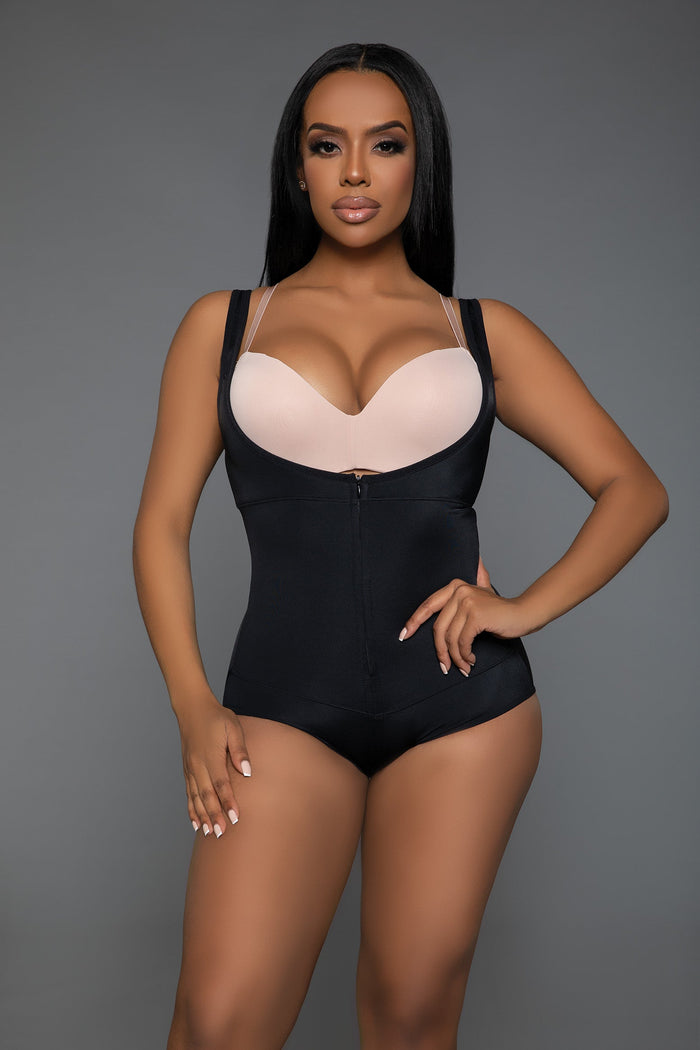 Shapewear 2375 Keep It Tight Bodysuit Shaper Black