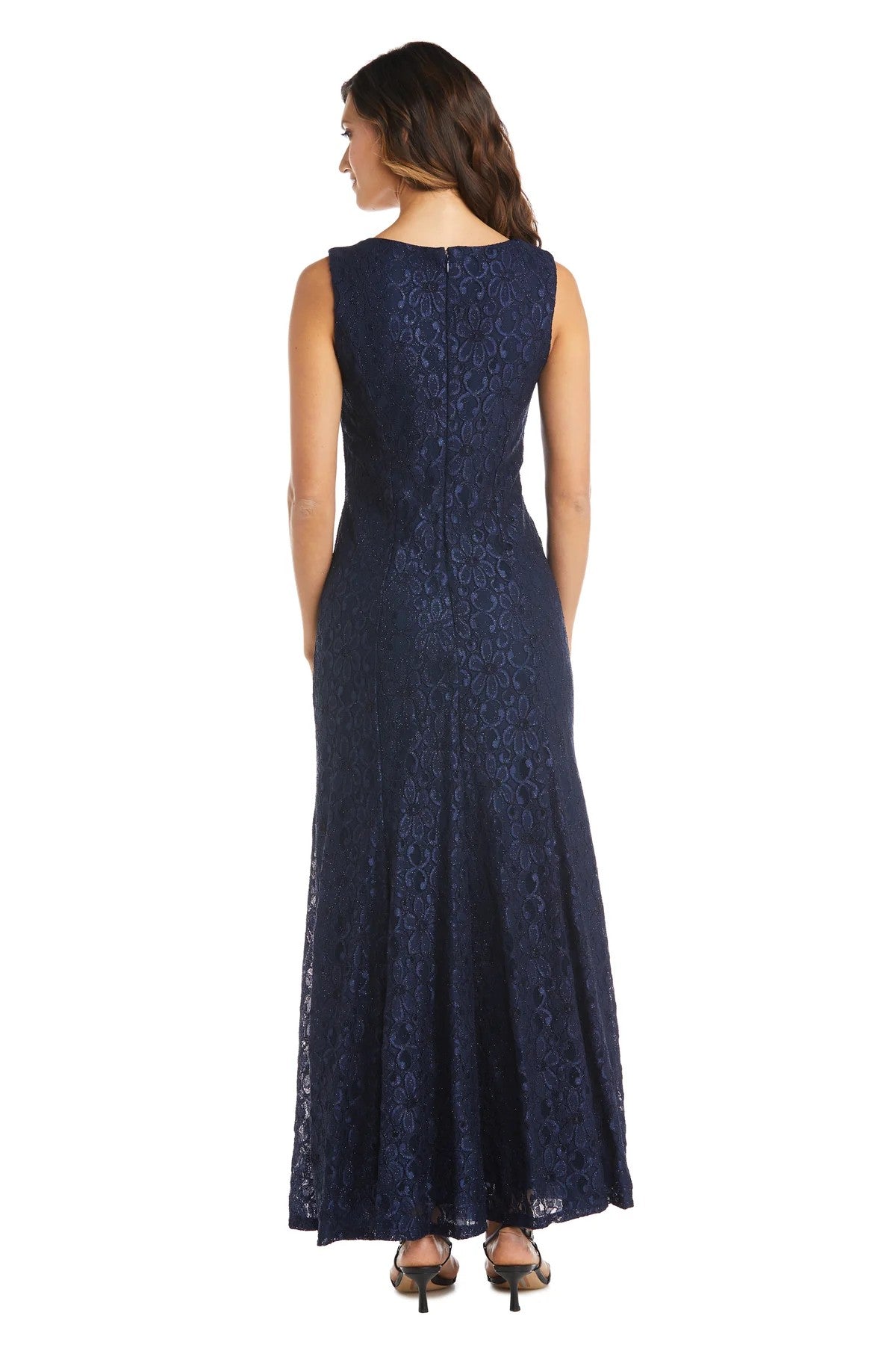 R&M Richards 2382P Long Formal Beaded Petite Dress