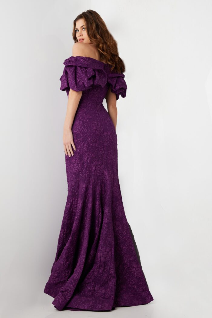 Formal Dresses Long Fitted Ruffle Mermaid Formal Dress Plum