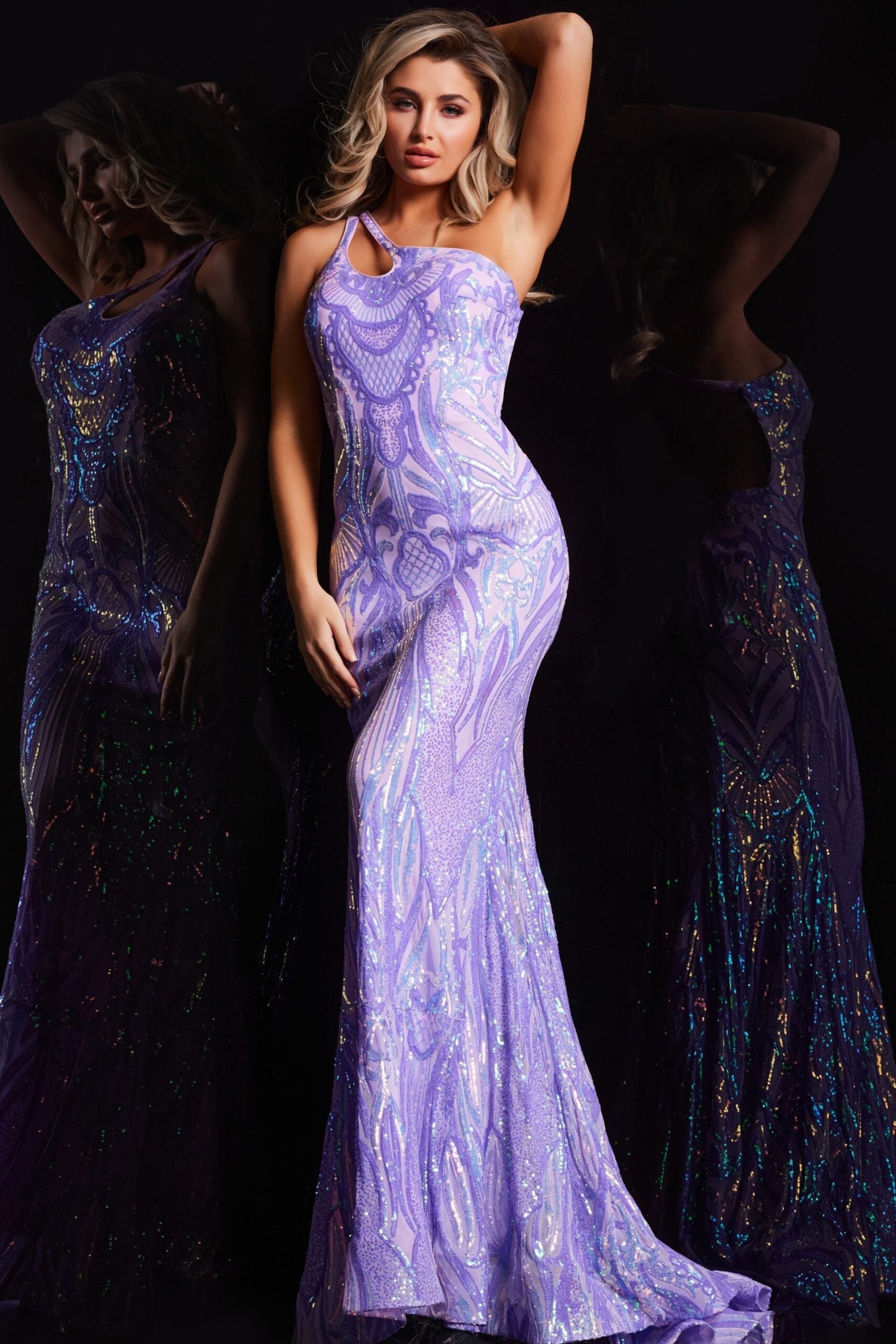 Prom Dresses Mermaid Long Formal Fitted Prom Dress Iridescent Purple
