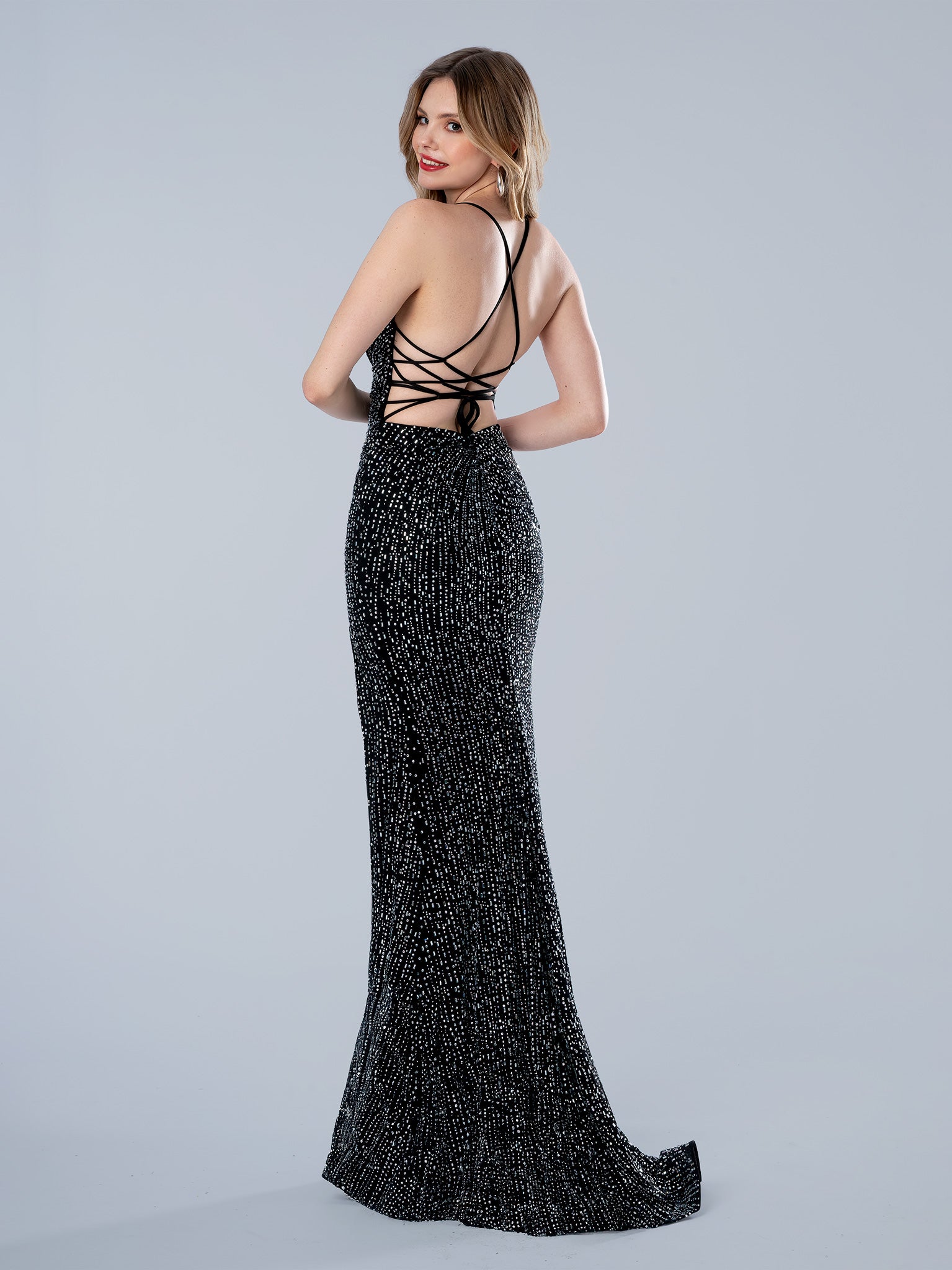 Prom Dresses Beaded Evening Long Formal Prom Dress Black