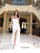 Prom Dresses Long Formal Feather Slit Fitted Prom Sequin Dress Magic Blue/White
