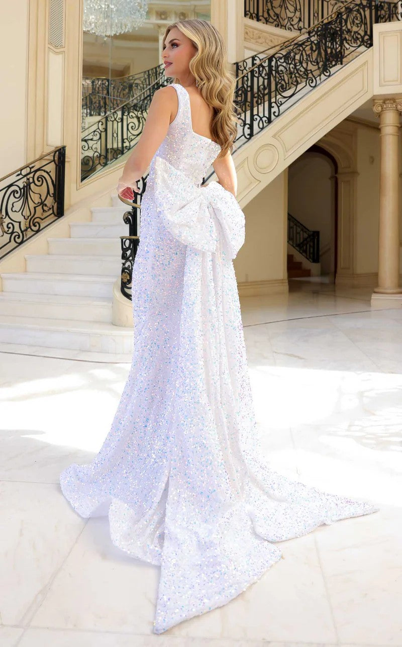 Wedding Dresses Long Glitter Sequin Wedding Dress White