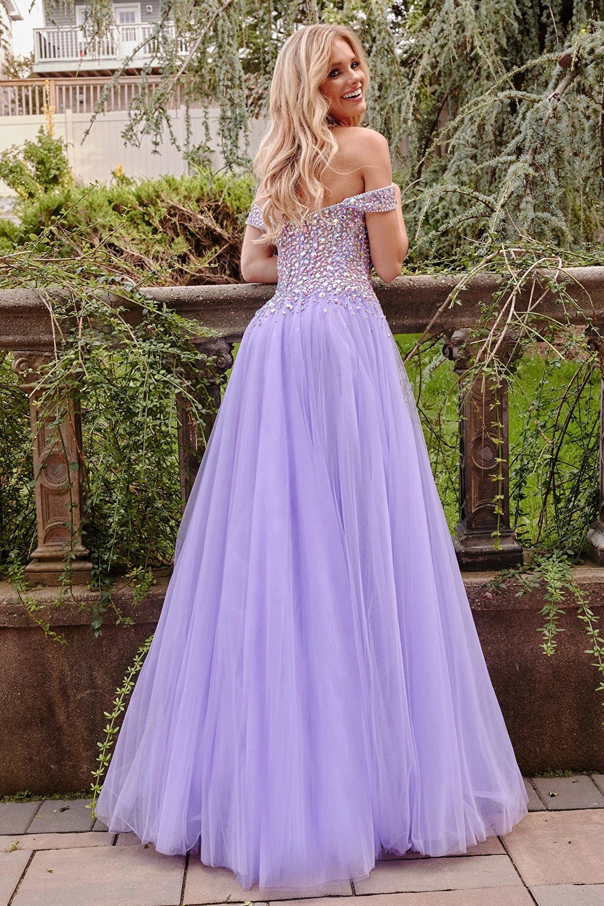 Jovani 23963 3D Long Formal Prom Dress