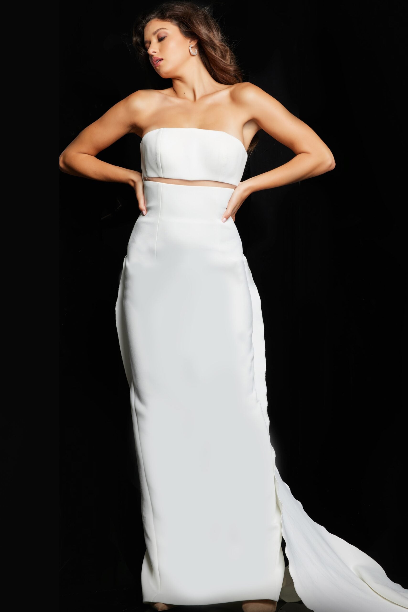 Prom Dresses Long Fitted Formal Evening Prom Dress White