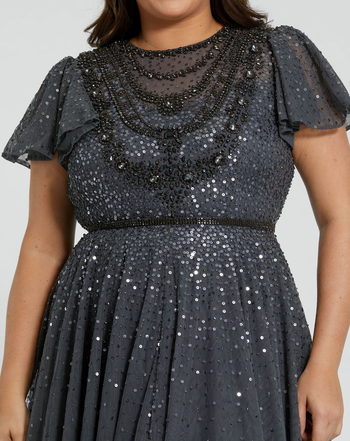 Formal Plus Size Dress A Line Mac Duggal 24025