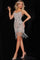 Cocktail Dresses Short Beaded Sequin Hem Cocktail Dress Ivory/Nude