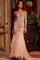 Prom Dresses Long Feather Formal Prom Evening Dress Champagne