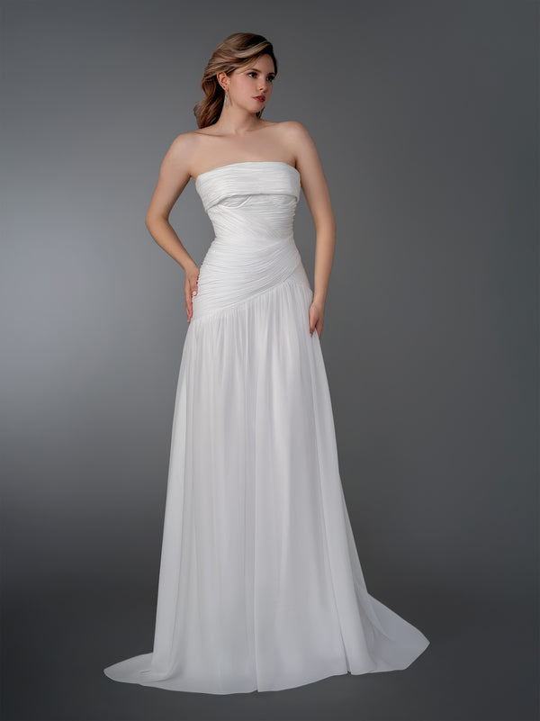 Long Bridal Wedding Dress A Line