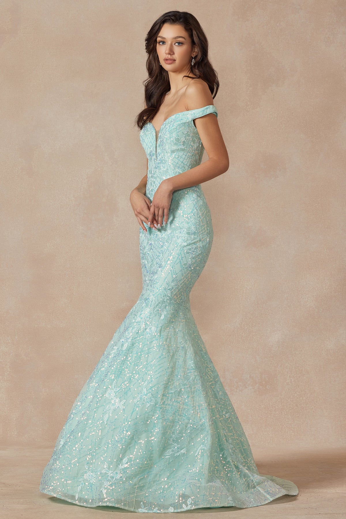 Juliet 2412 Long Formal Mermaid Prom Dress