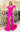 Prom Dresses Fitted Long Feather Formal Slit Prom Dress Fuchsia