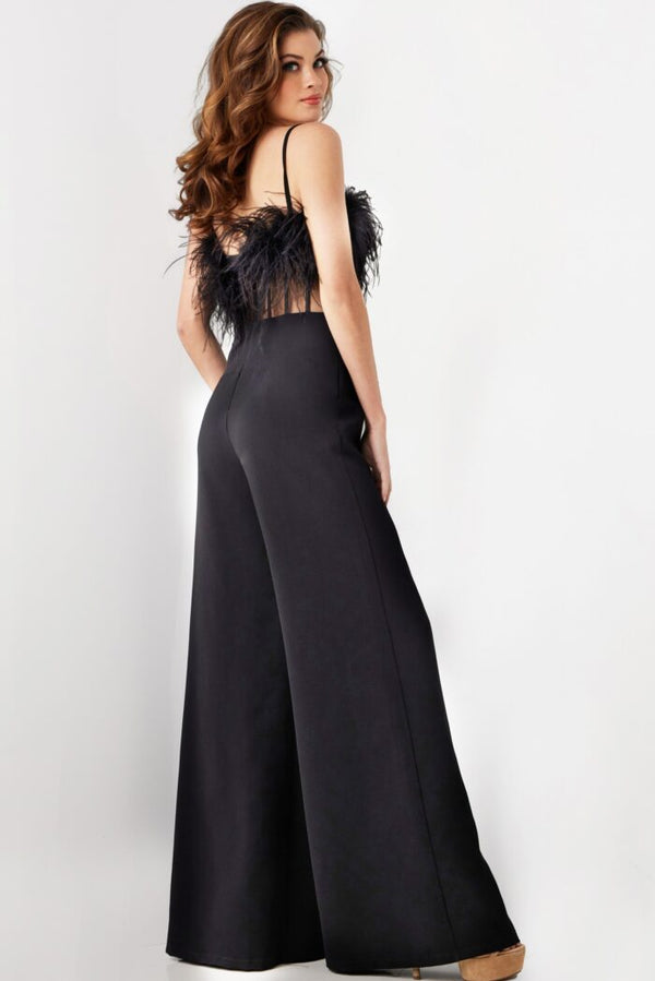 Jumpsuit Long Leather Formal Jumpsuit Black