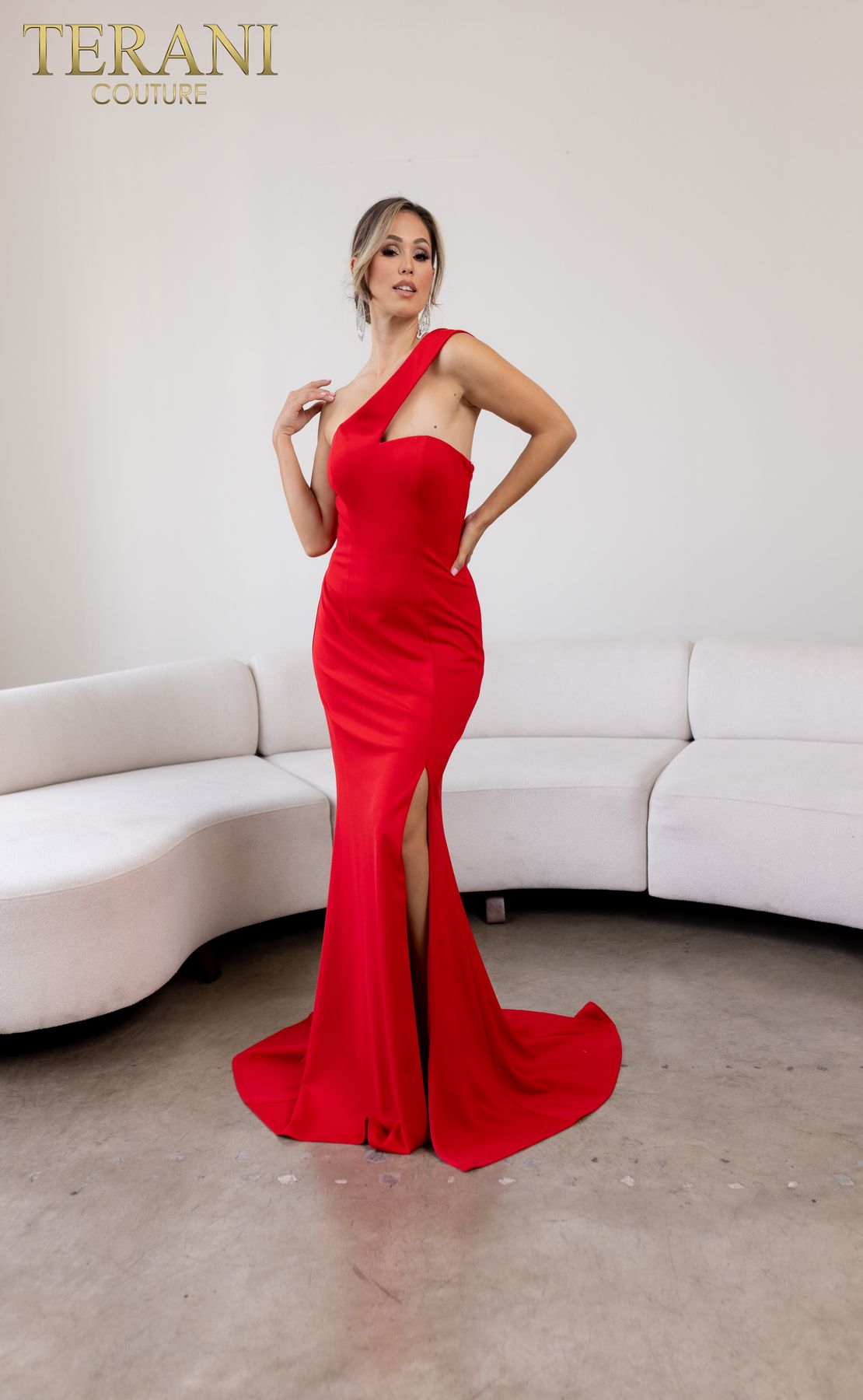 Terani Couture 241E2416 Long Formal Slit Evening Dress