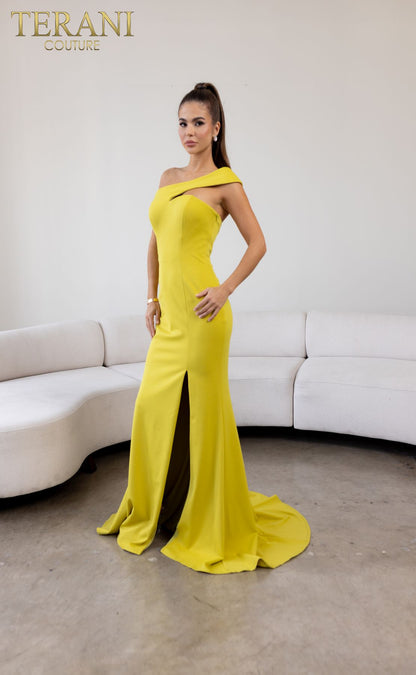 Formal Dresses Asymmetrical Long Formal Evening Dress Olive