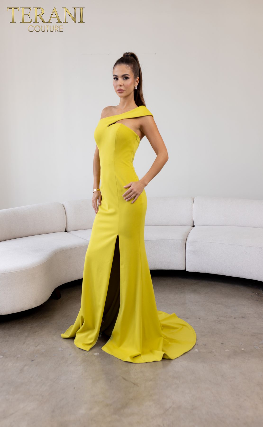 Terani Couture 241E2416 Long Formal Slit Evening Dress