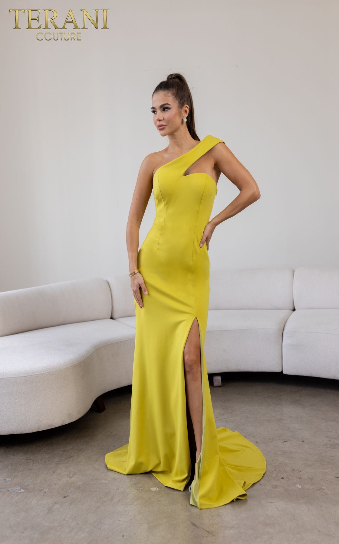 Terani Couture 241E2416 Long Formal Slit Evening Dress