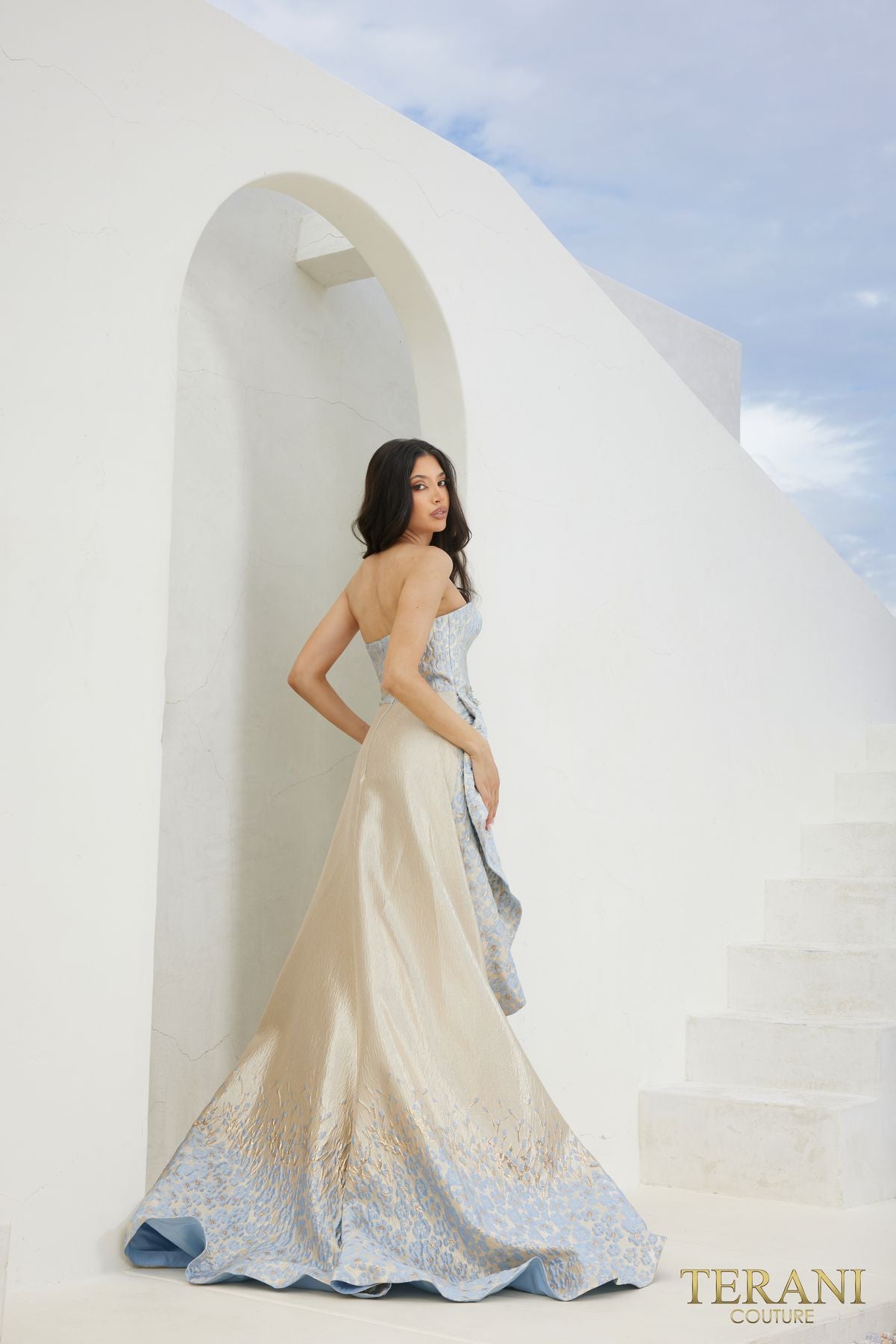 Terani Couture 241E2486 A Line Long Formal Evening Dress