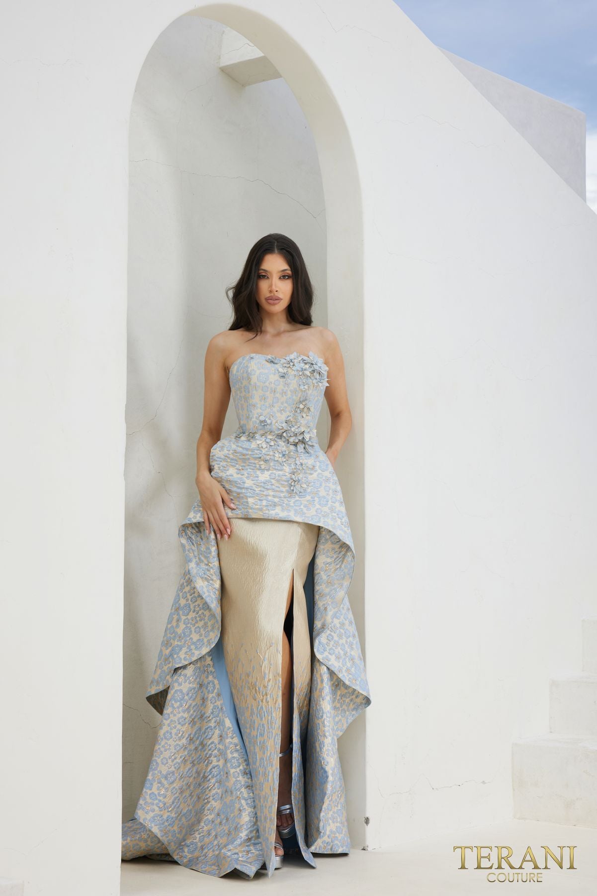 Terani Couture 241E2486 A Line Long Formal Evening Dress