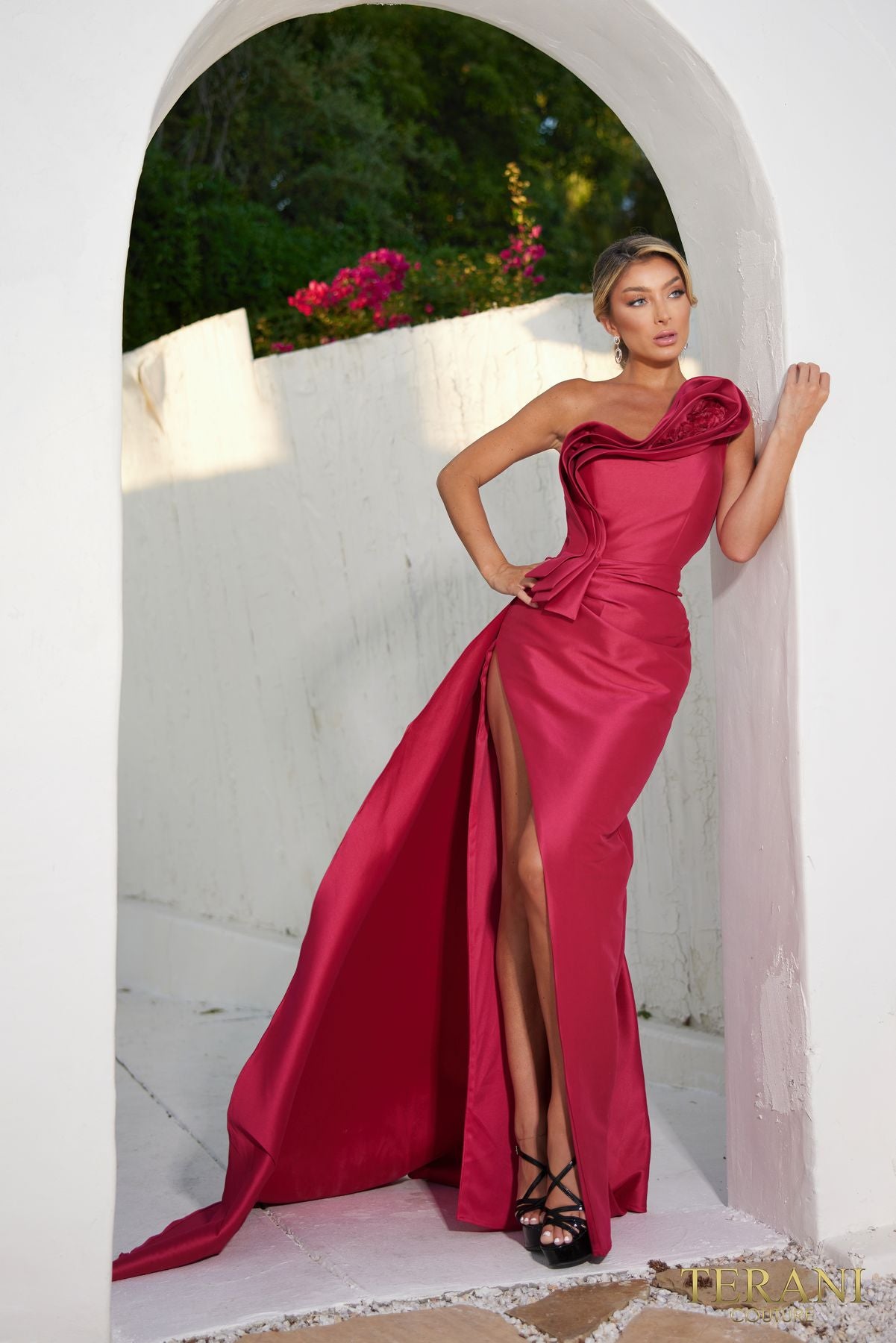 Formal Dresses Asymmetrical Formal Evening Long Dress Fuchsia
