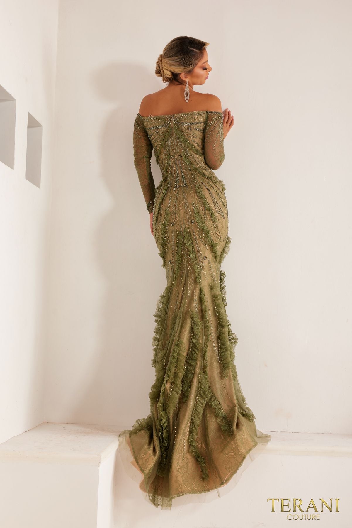 Terani Couture 241GL2628 Formal Evening Long Beaded Dress