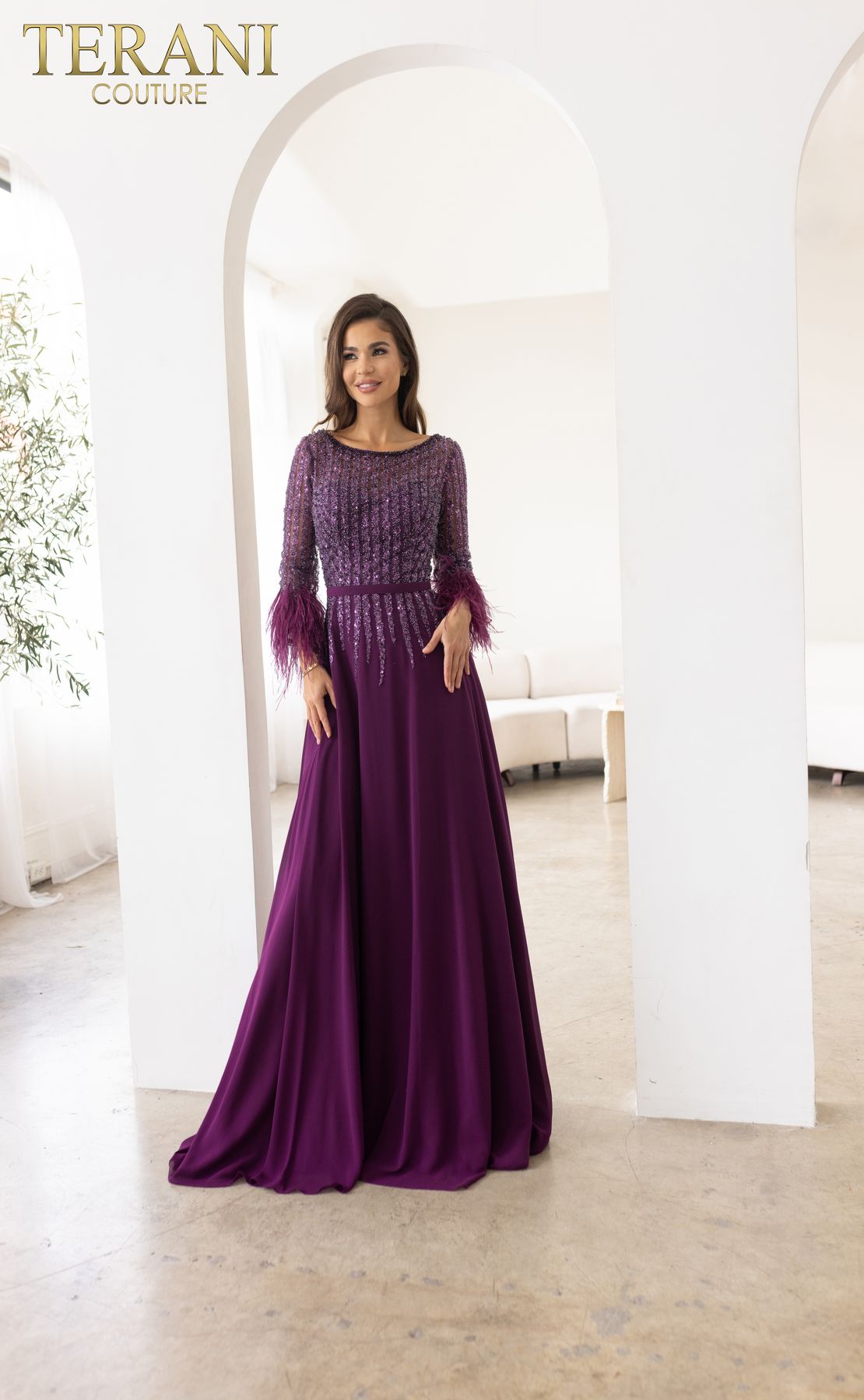 Terani Couture 241M2714 Fitted Long Formal Mother of the Bride Dress