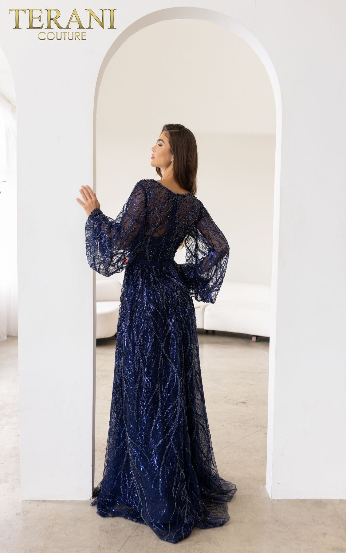 Terani Couture 241M2739 Long Sequins Formal Mother of the Bride Dress