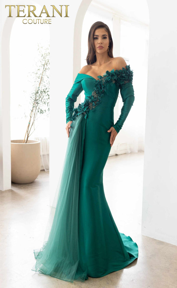 Terani Couture 241M2759 Long Formal Fitted Evening Dress