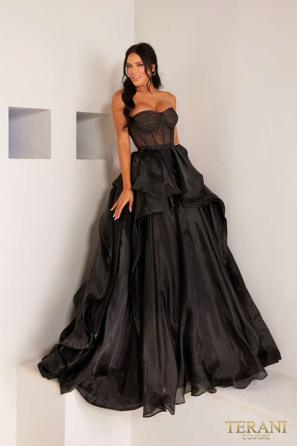 Terani Couture 241P2209 Sweetheart Prom Long Ballgown
