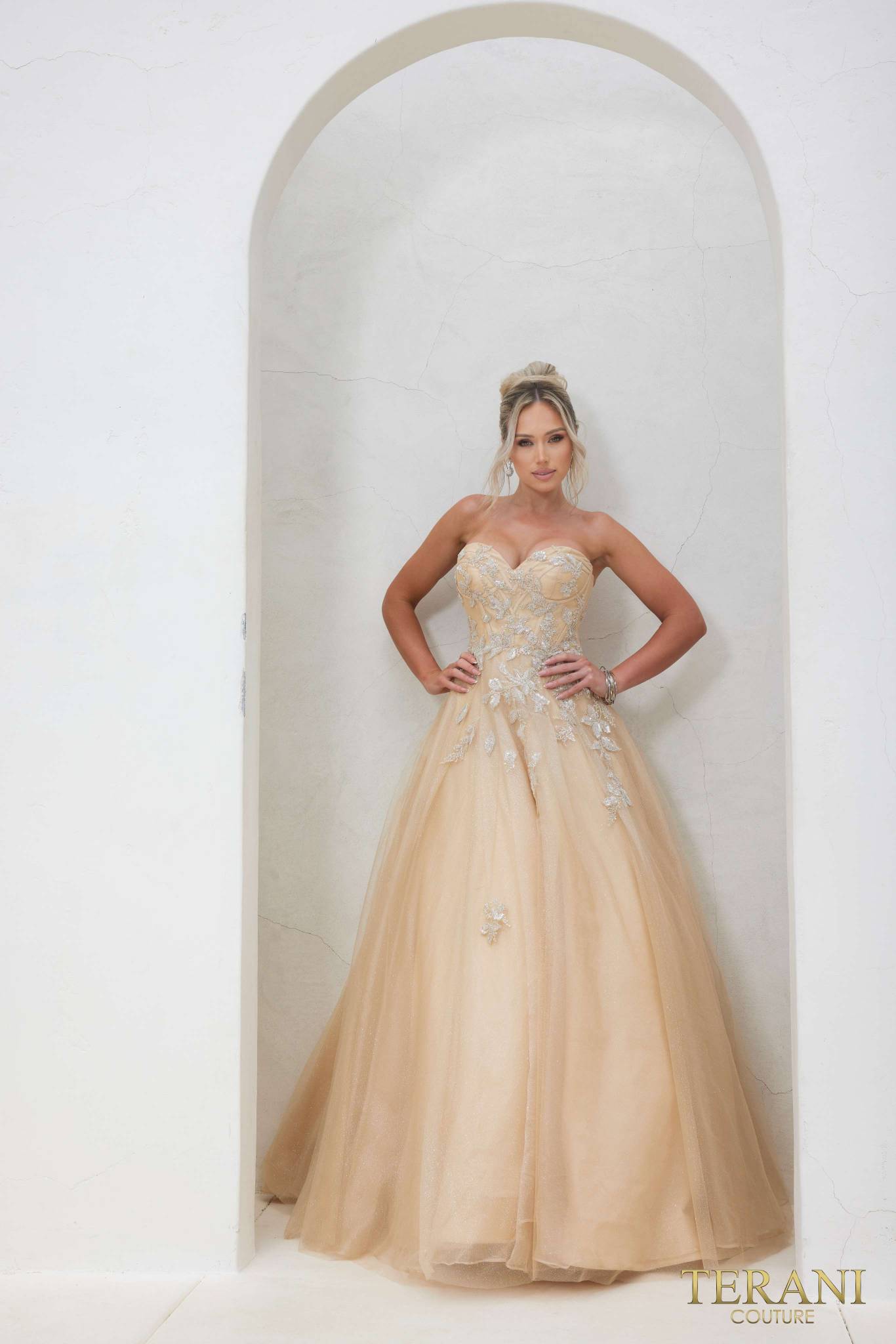 Prom Dresses Glitter Dress Prom Ballgown Champagne
