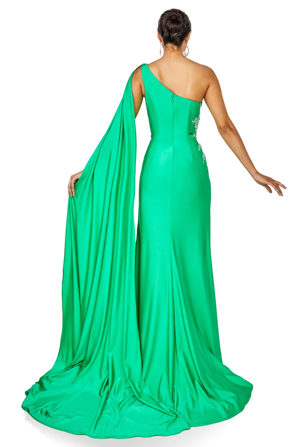 Prom Dresses Asymmetrical Bodycon Long Prom Dress Grass Green