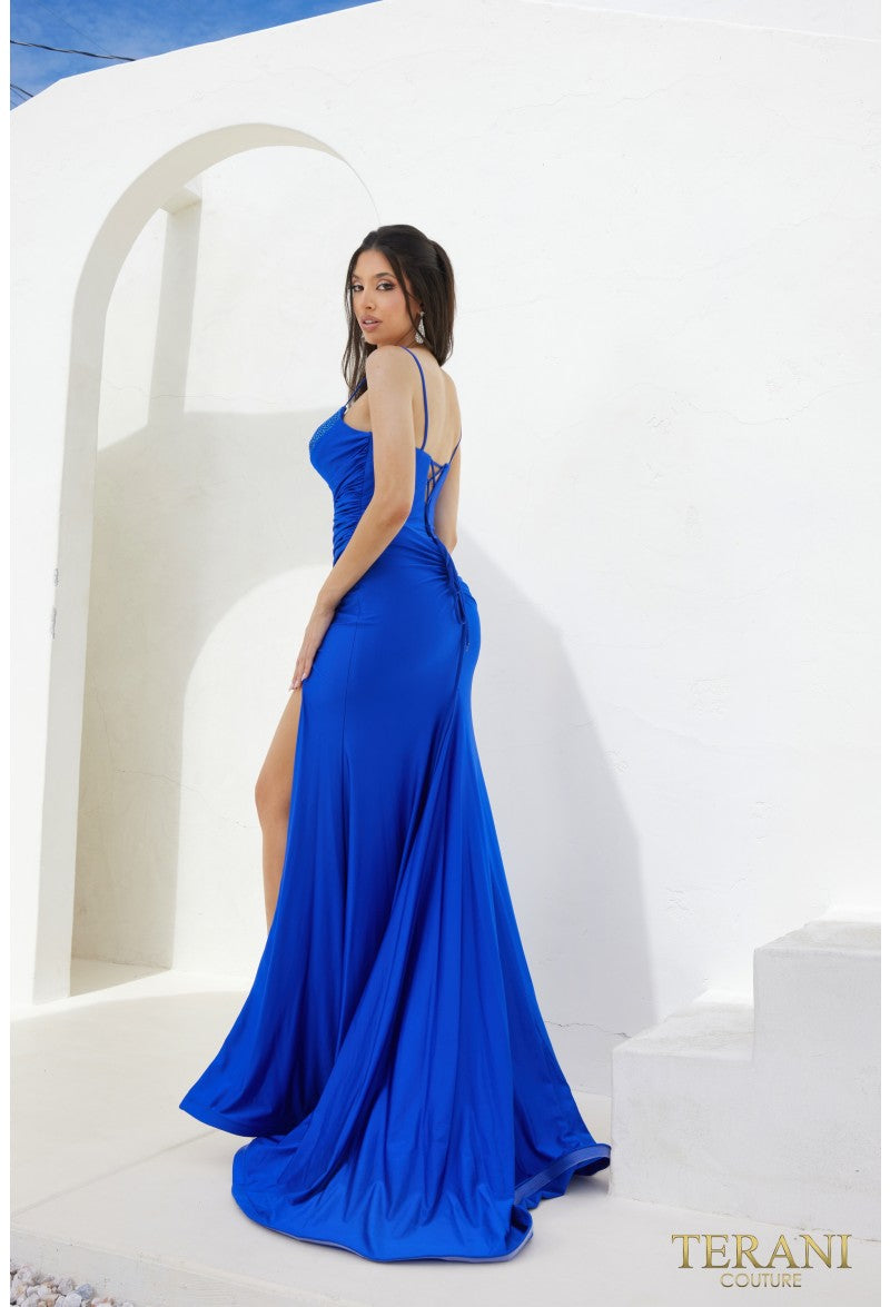 Terani Couture 241P2291 Fitted Long Formal Prom Slit Dress