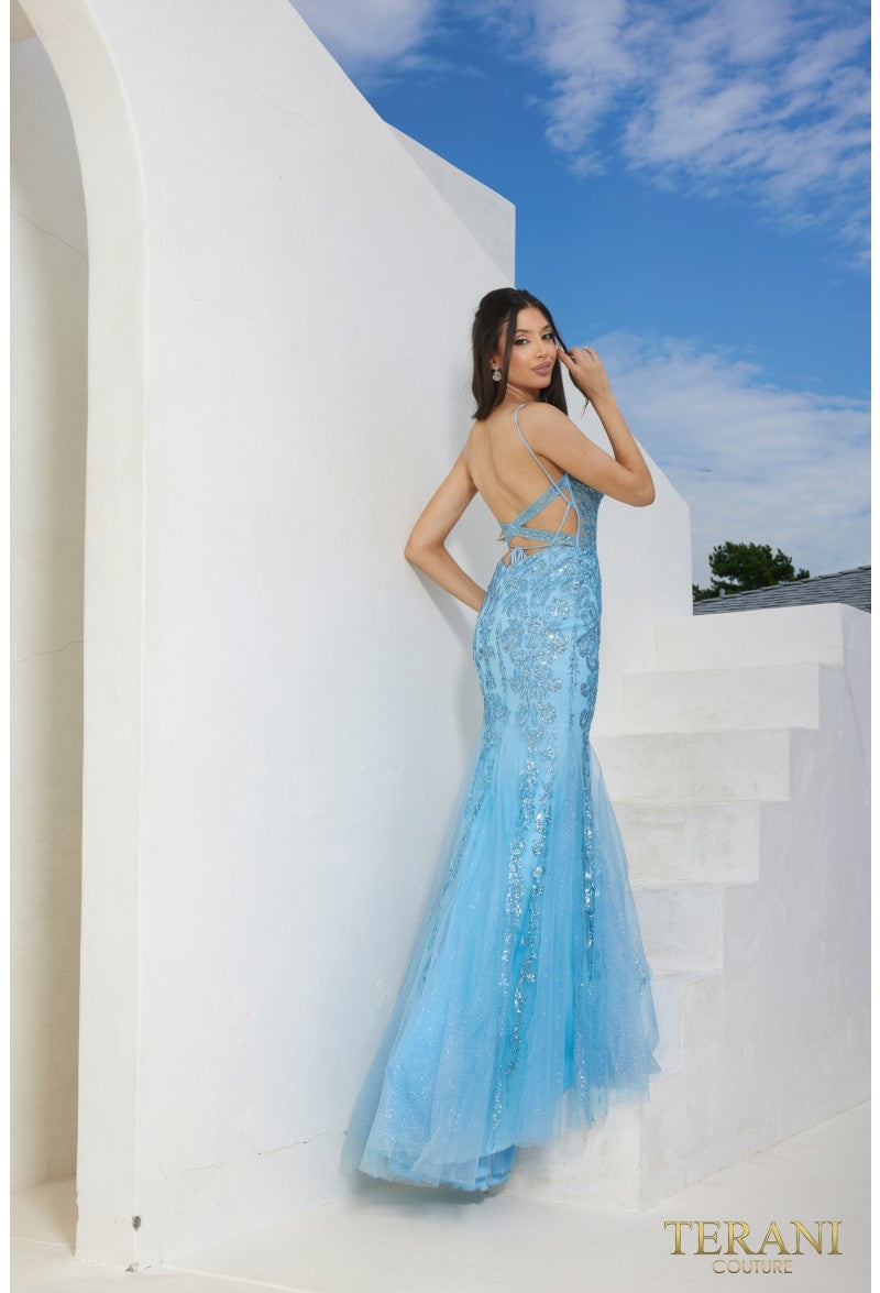 Terani Couture 241P2294 Beaded Long Formal Prom Dress