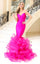 Prom Dresses Prom Ruffle Long Formal Mermaid Dress Fuchsia