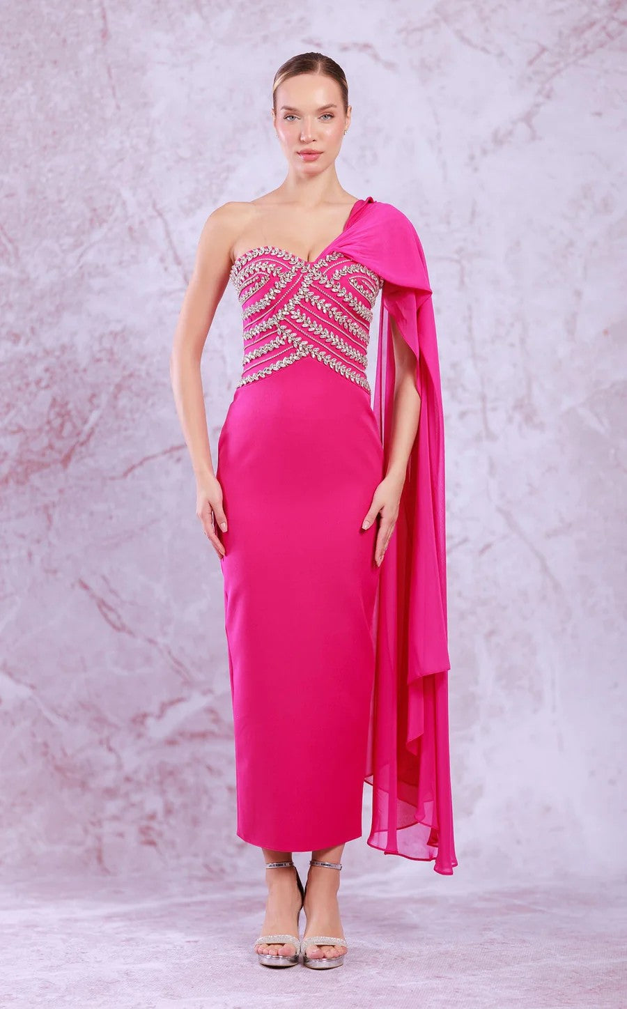 Odrella 24285 Fitted Long Formal Prom Dress
