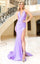 Prom Dresses Pleated Prom Long Formal Slit Dress Lilac