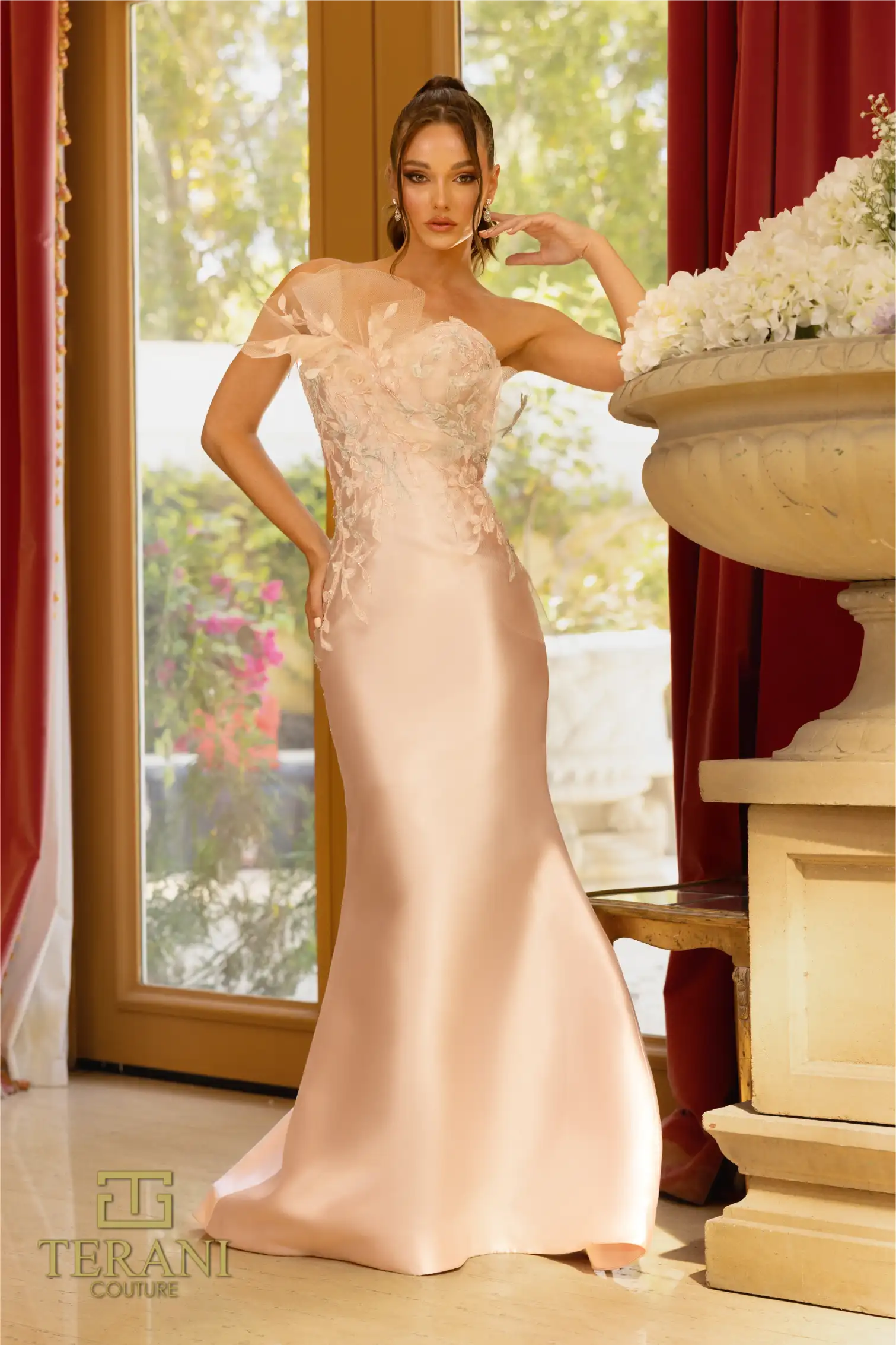 Formal Dresses Long Mermaid Fit Formal Gown Blush