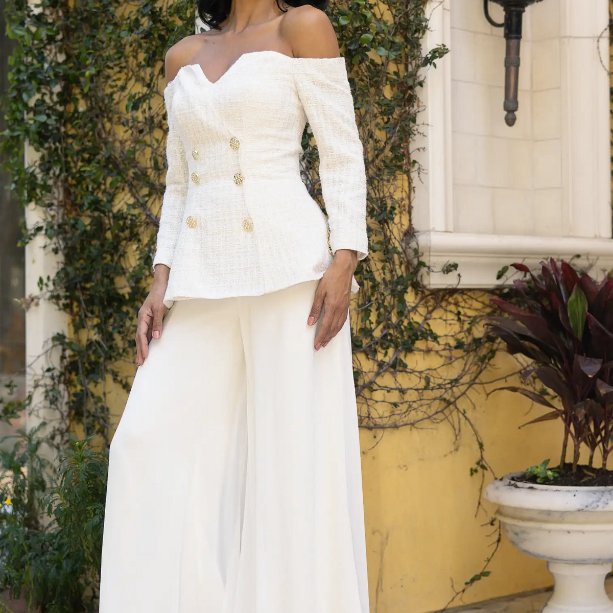 Terani Couture 242E3185 Long Metalic Lace Formal Pant Suit – The