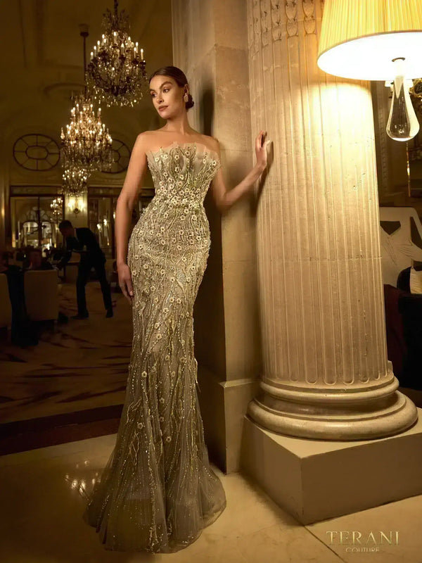 Terani Couture 242GL3248 Prom Long Fitted Formal Dress