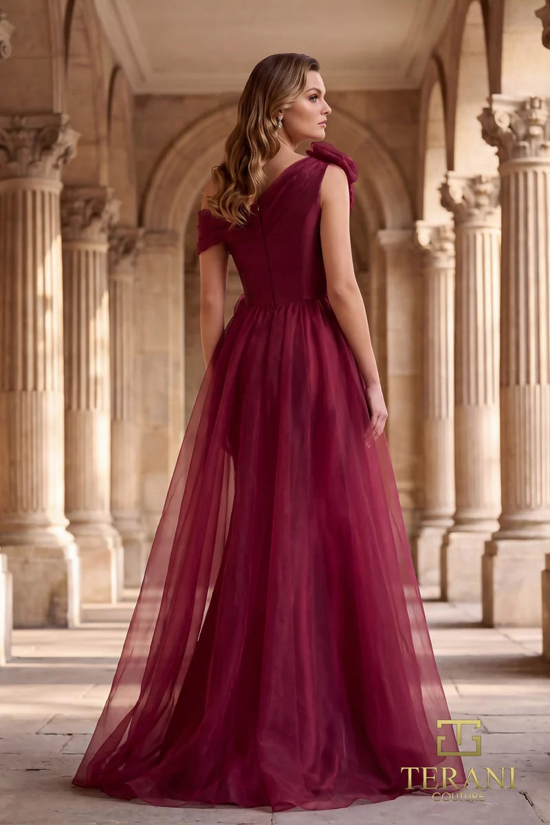 Terani Couture 242M3342 Long Formal Overskirt Prom Dress