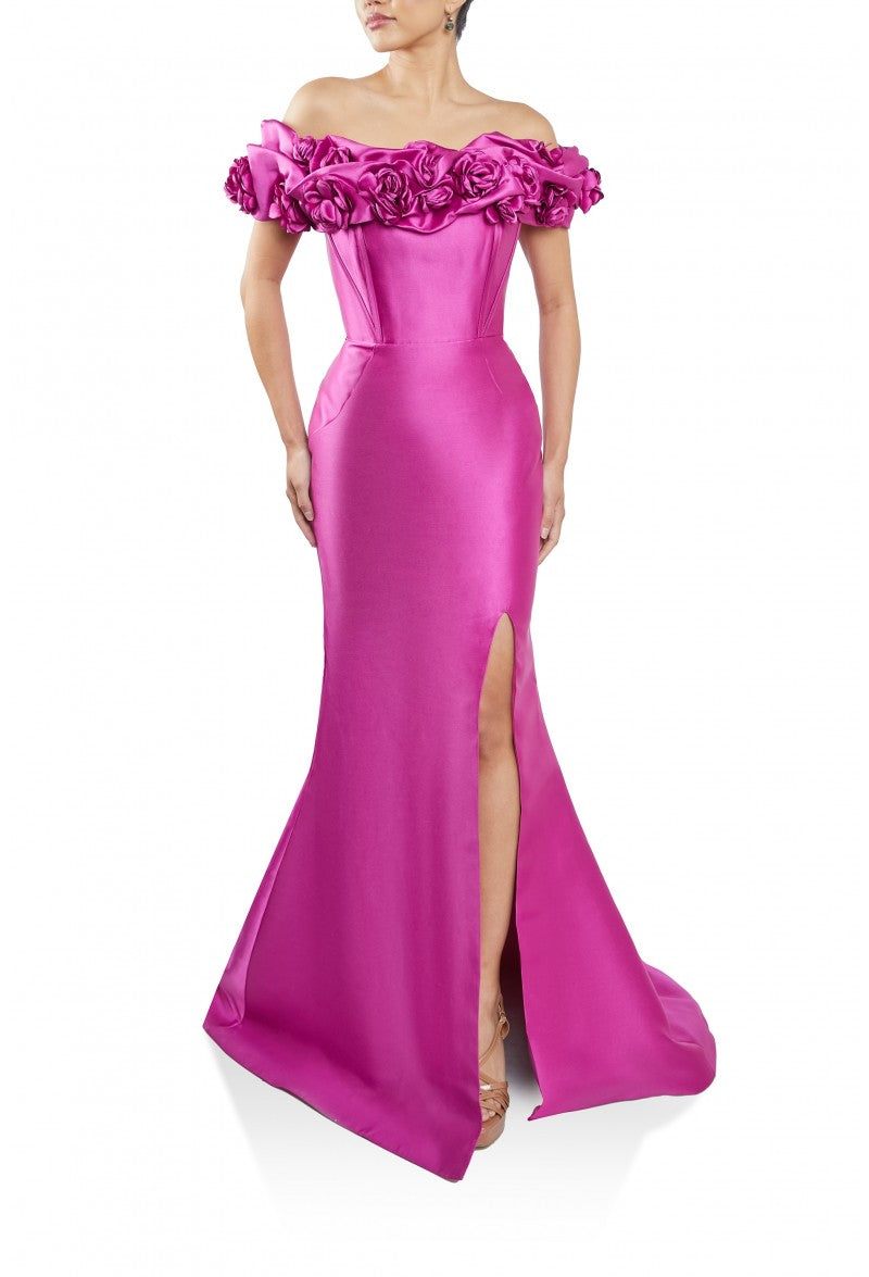 Formal Dresses Formal Long Slit Prom Dress Fuchsia