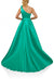 Formal Dresses Long Formal Overlay Skirt Dress Emerald